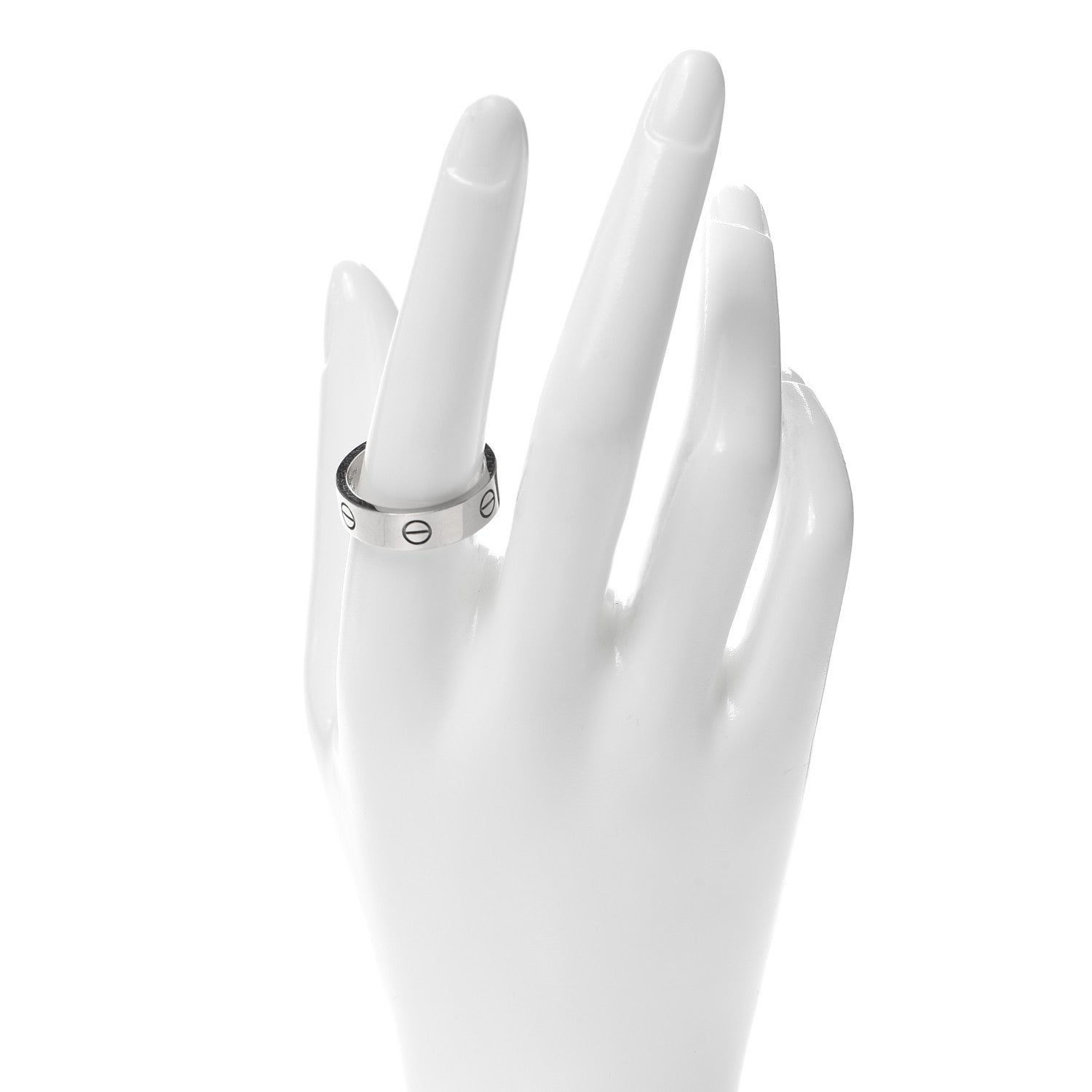 Cartier 18K White Gold 6mm LOVE Ring 59 8.75 2 of 4