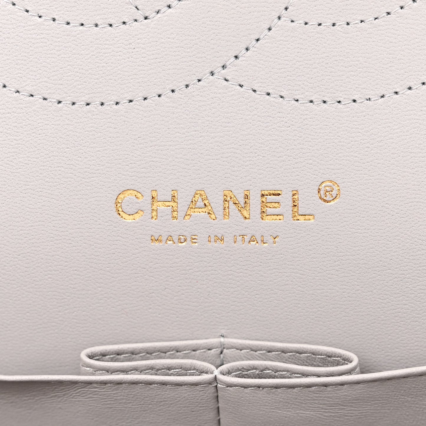 Caviar Quilted Jumbo Double Flap Grey