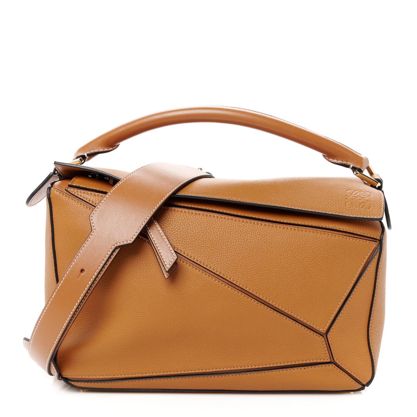 Calfskin Medium Puzzle Bag Tan