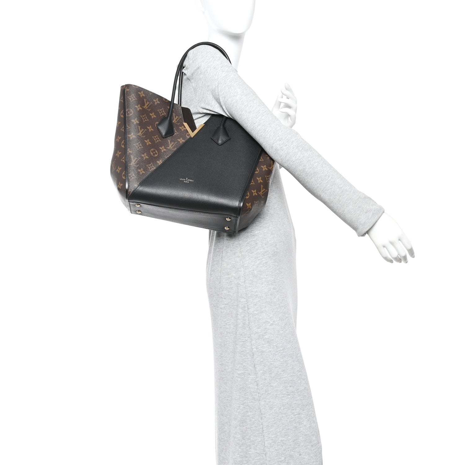Louis Vuitton Calfskin Monogram Kimono Tote Black 2 of 9