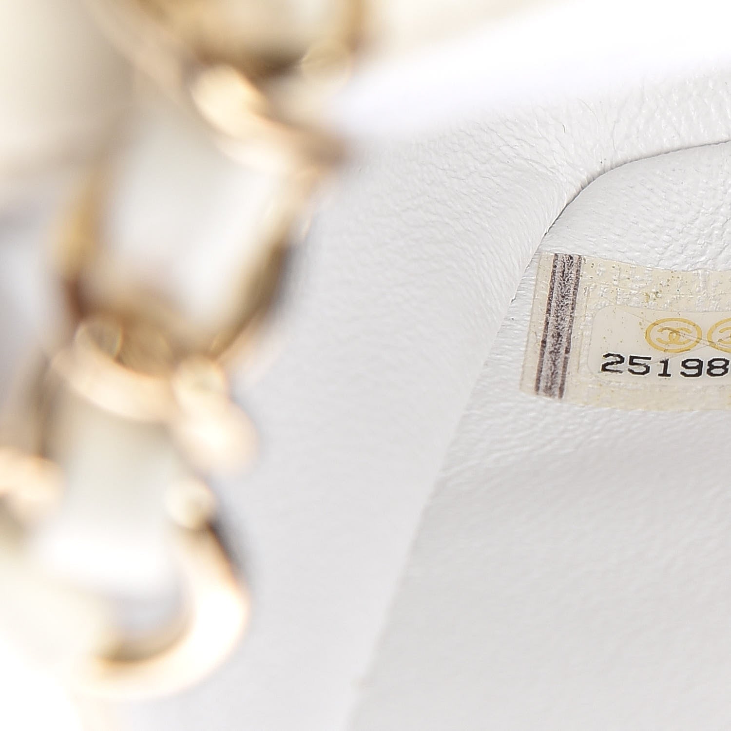 Chanel Lambskin Chevron Quilted Mini Rectangular Flap White 7 of 10