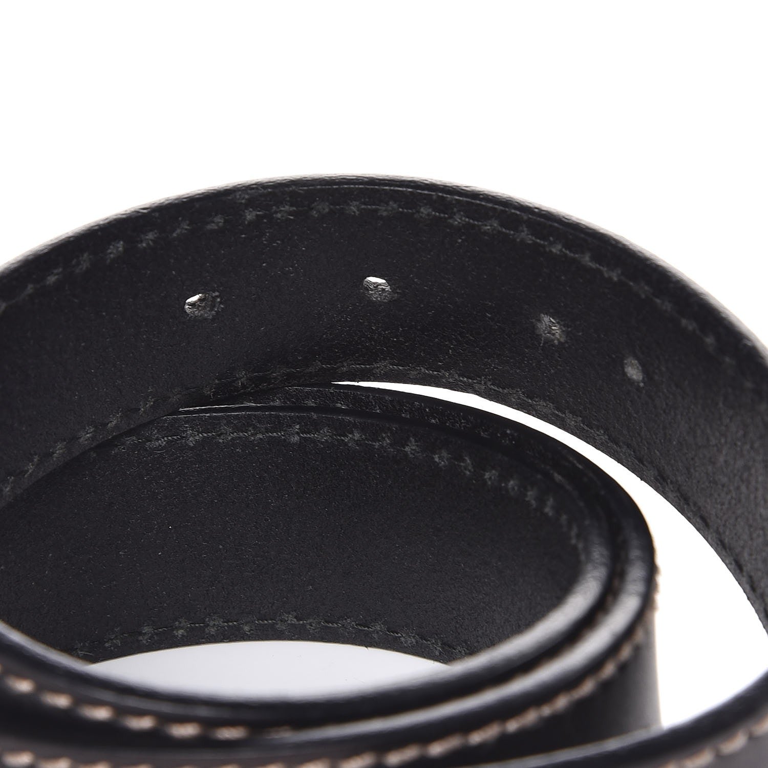 Gucci Calfskin Script Belt 80 32 Dark Brown 5 of 6