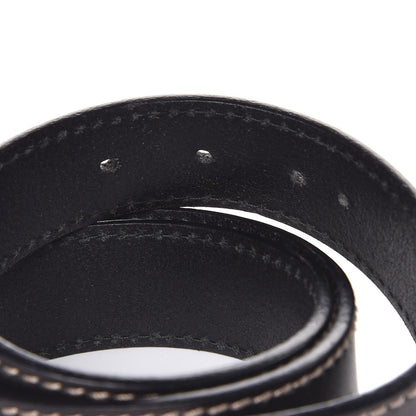 Gucci Calfskin Script Belt 80 32 Dark Brown 5 of 6