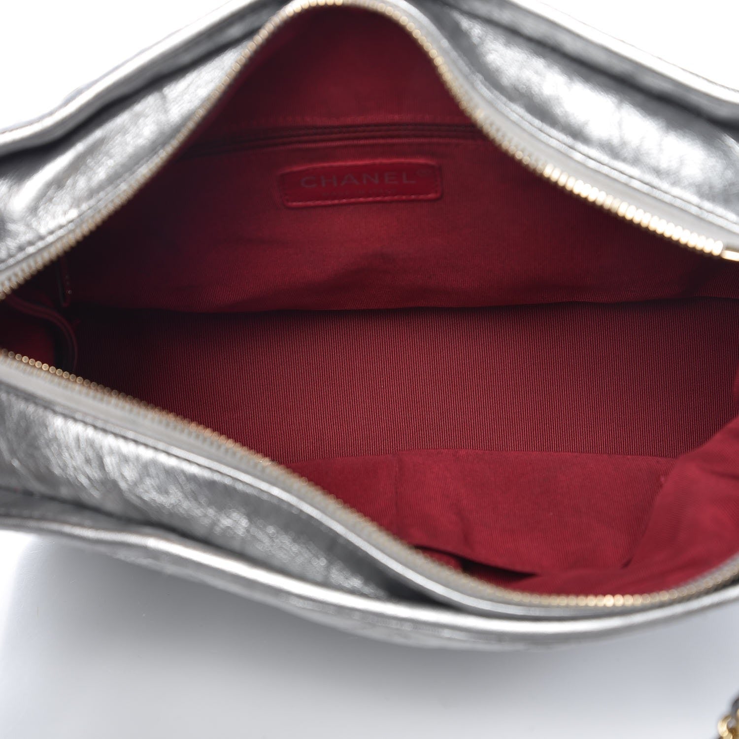 Chanel Metallic Aged Calfskin Quilted Medium Gabrielle Silver 7 of 12