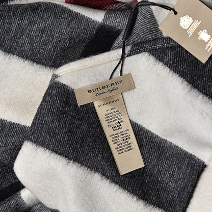 Burberry Cashmere Half Mega Check Bandana Scarf Natural White 3 of 3