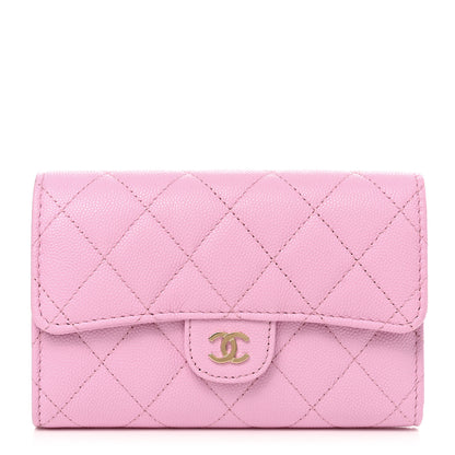 Chanel Caviar Quilted Medium Flap Wallet Lilac 1 of 9