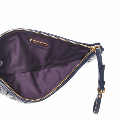 Miu Miu Nappa Matelasse Clutch Inchiostro 5 of 7