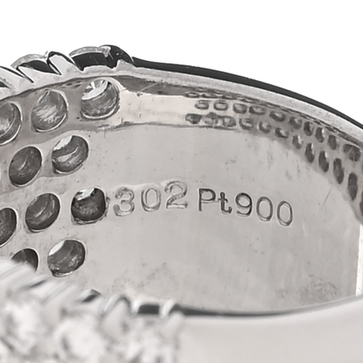 Parker & West by FASHIONPHILE Platinum Diamond 3.02ctw Five Row Half Eternity Band Ring 54 6.75 4 of 4