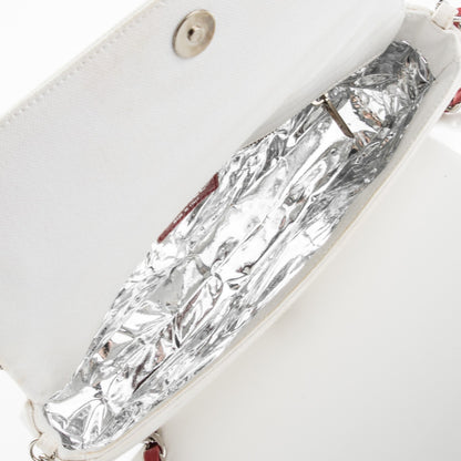 Chanel Metallic Lambskin Canvas CC N°5 Flap White 5 of 7