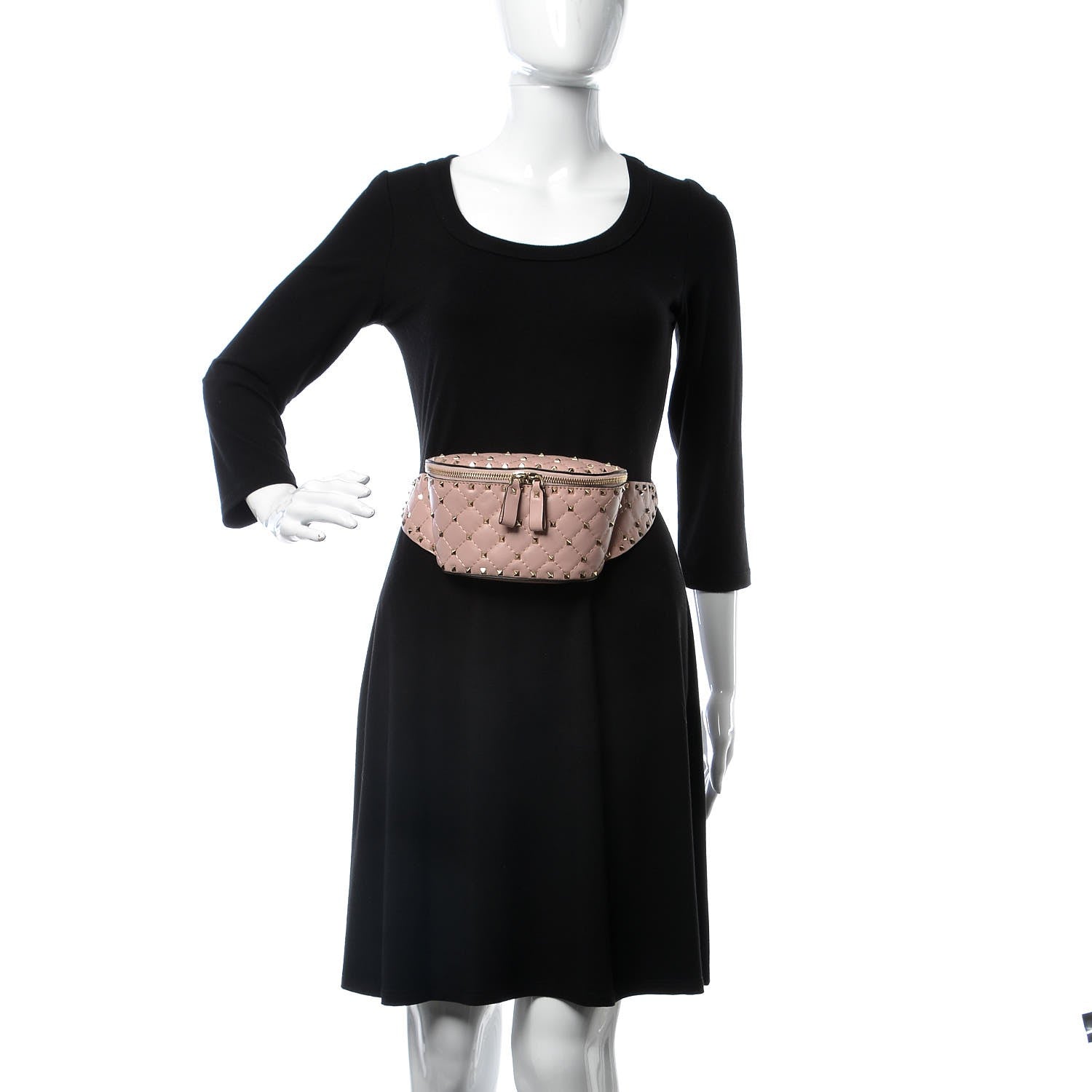 Valentino Garavani Lambskin Rockstud Spike Belt Bag 85 Water Rose 2 of 7