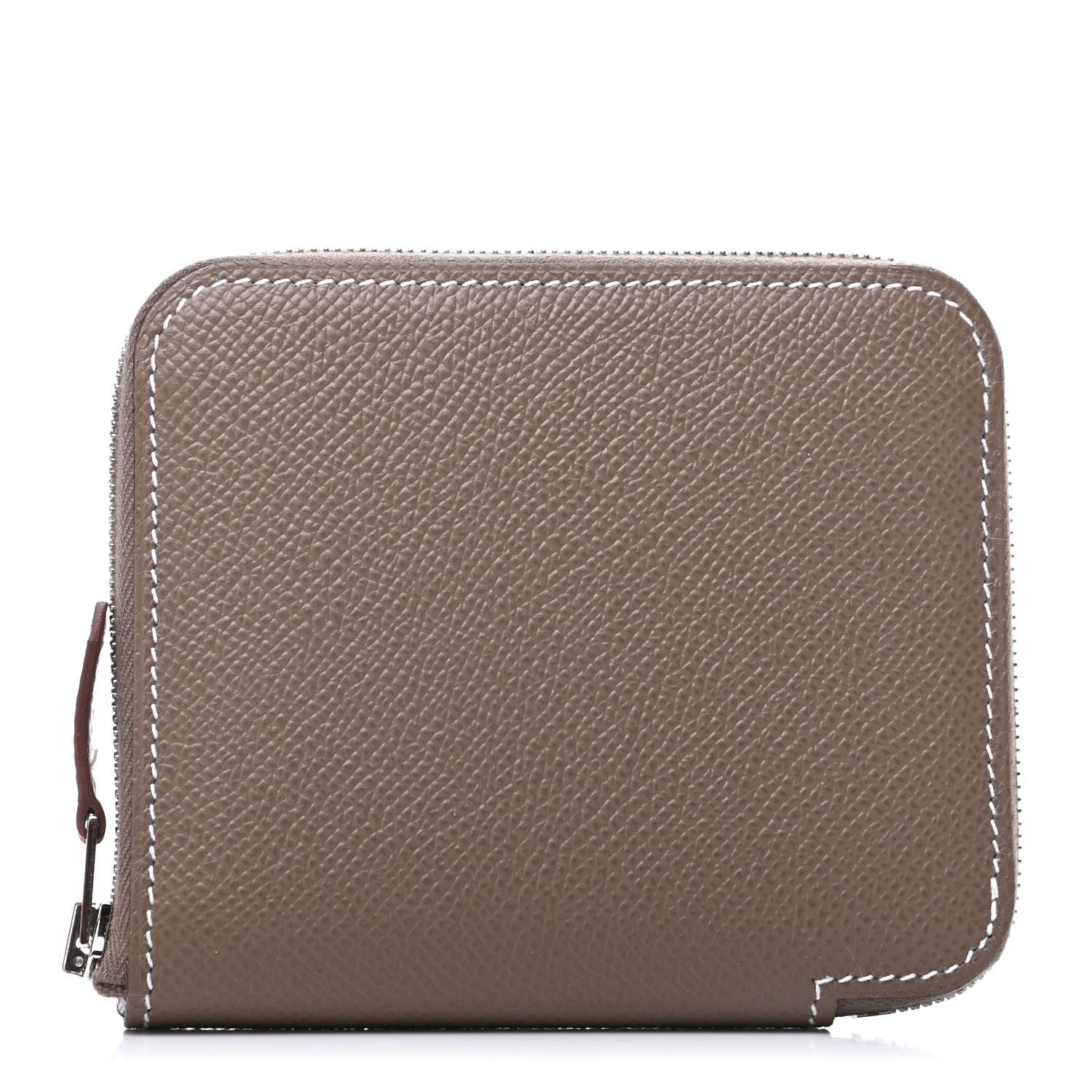 Hermes Epsom Silk'in Compact Wallet Etoupe 1 of 10
