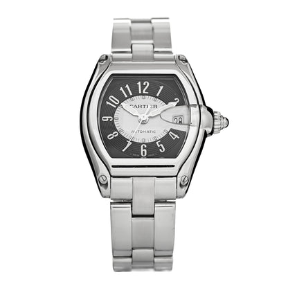 Cartier Stainless Steel 37mm Roadster Automatic Watch Black 1 of 4