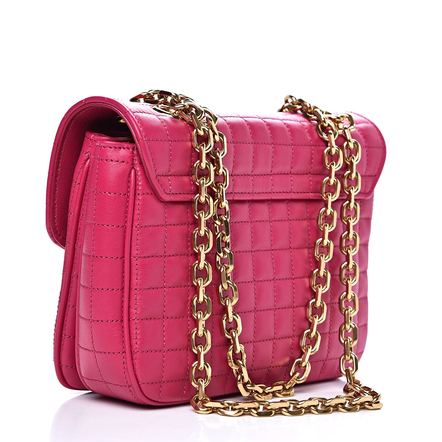 Calfskin Quilted Medium C Bag Pink