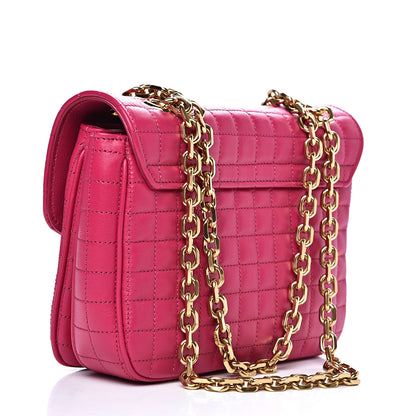 Celine Calfskin Quilted Medium C Bag Pink 2 of 7