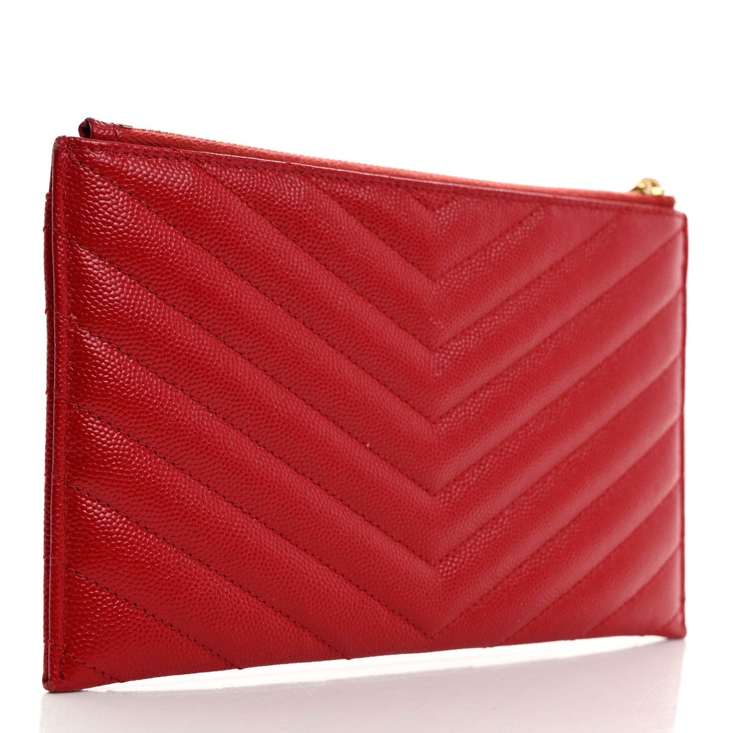Grain De Poudre Chevron Monogram Bill Pouch Rouge Eros