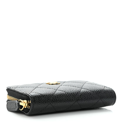Chanel Caviar Quilted Zip Coin Purse Black 4 of 10