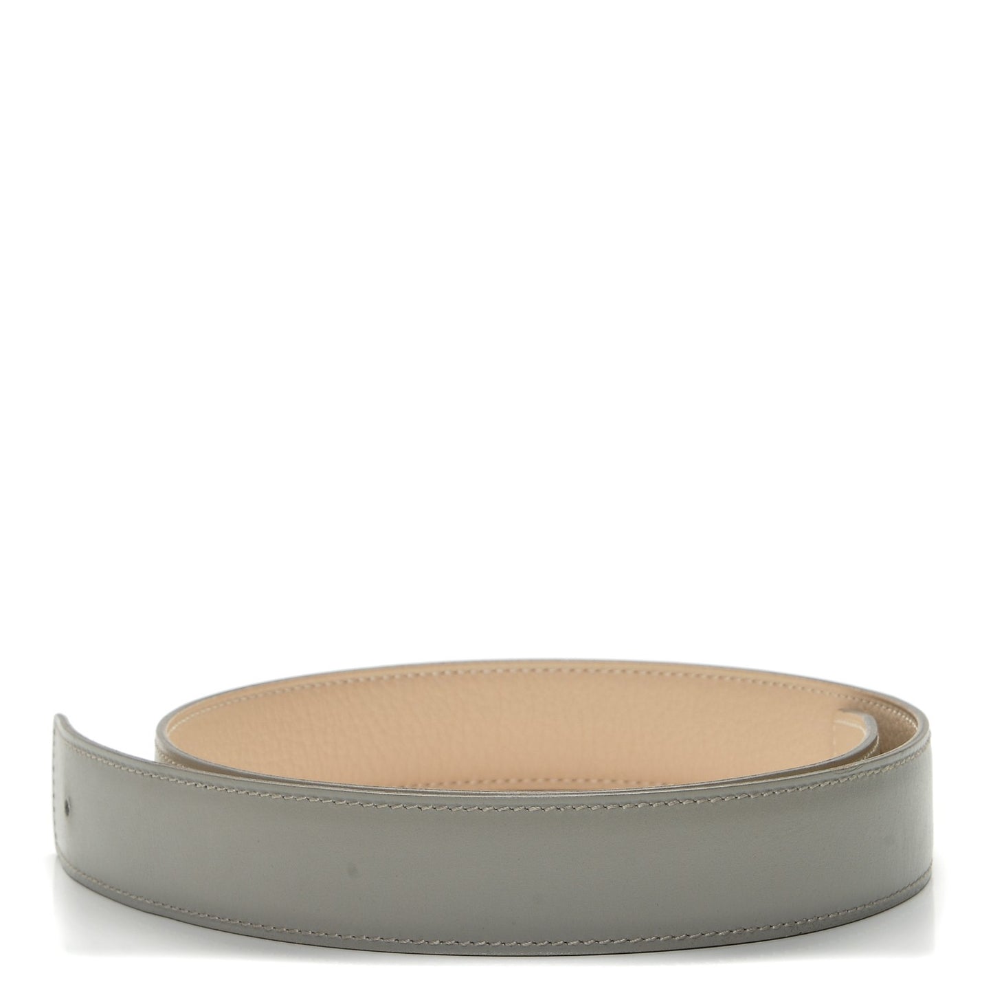 Box Togo 32mm Belt Strap 70 Gris Pale Parchemin