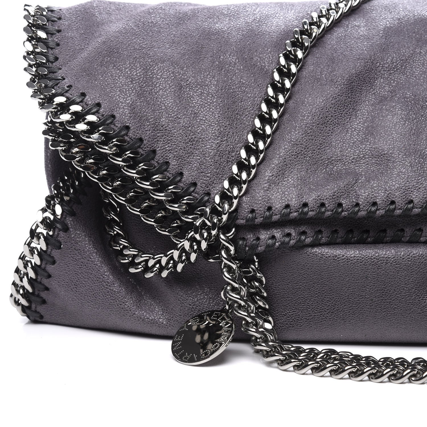 Stella McCartney Shaggy Deer Falabella Fold Over Tote Grey 8 of 8