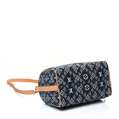 Louis Vuitton Jacquard Since 1854 Speedy Bandouliere 25 Blue 3 of 4