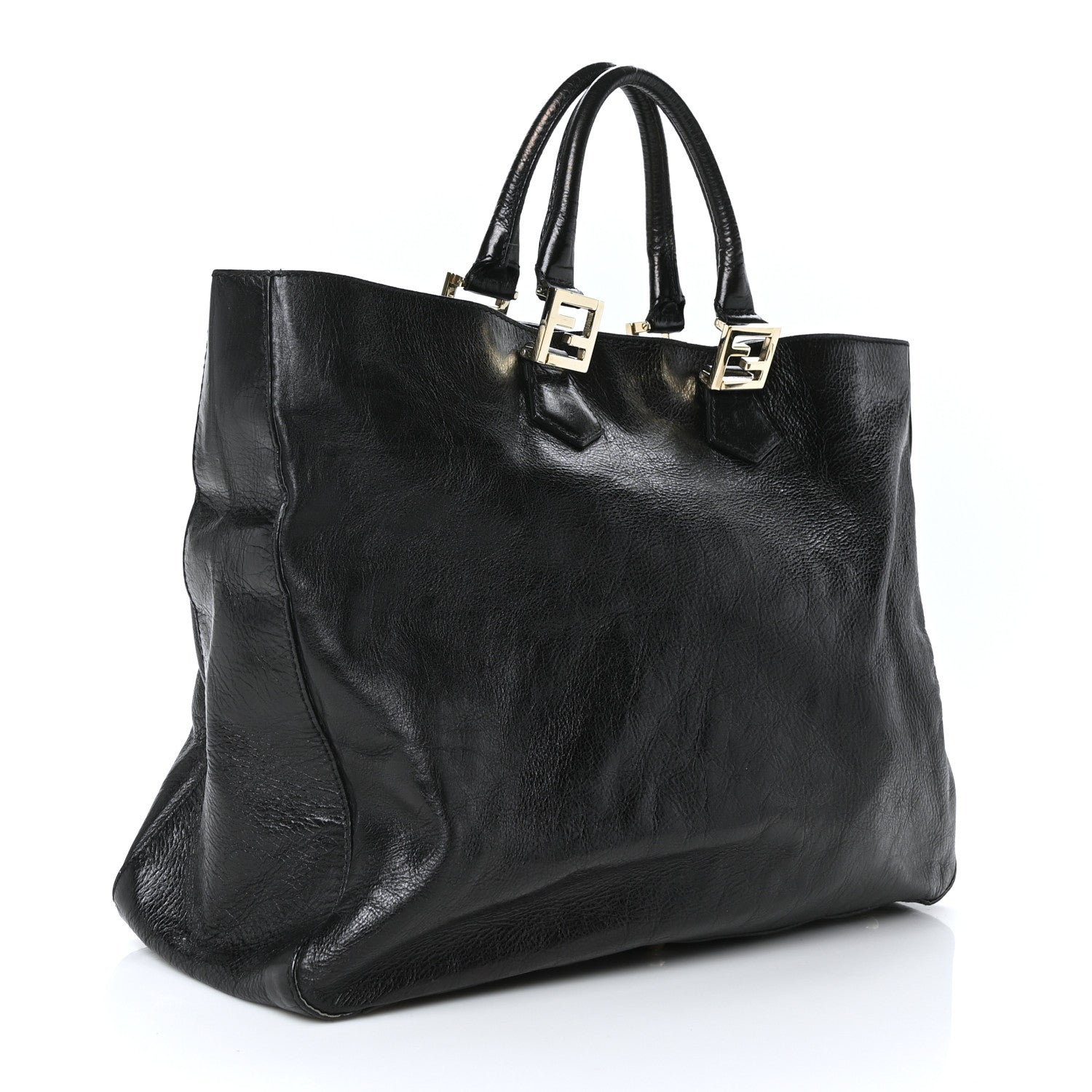 Fendi Vitello Acqua Large Twins Tote Black 3 of 8
