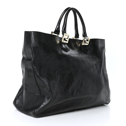 Fendi Vitello Acqua Large Twins Tote Black 3 of 8