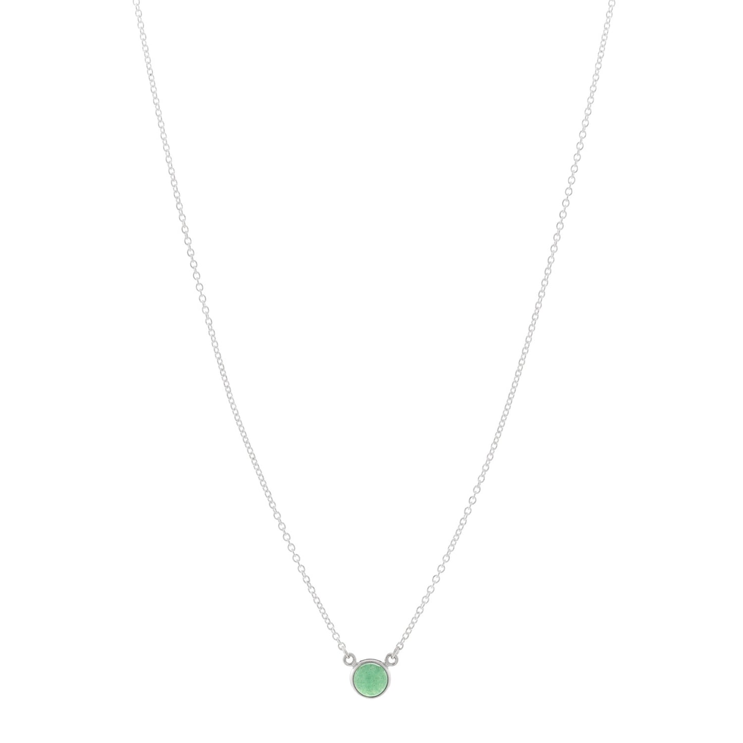Sterling Silver Aventurine Elsa Peretti Color by the Yard Pendant Necklace