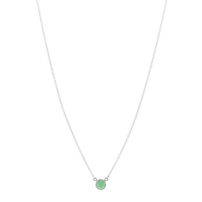 Tiffany Sterling Silver Aventurine Elsa Peretti Color by the Yard Pendant Necklace 1 of 4