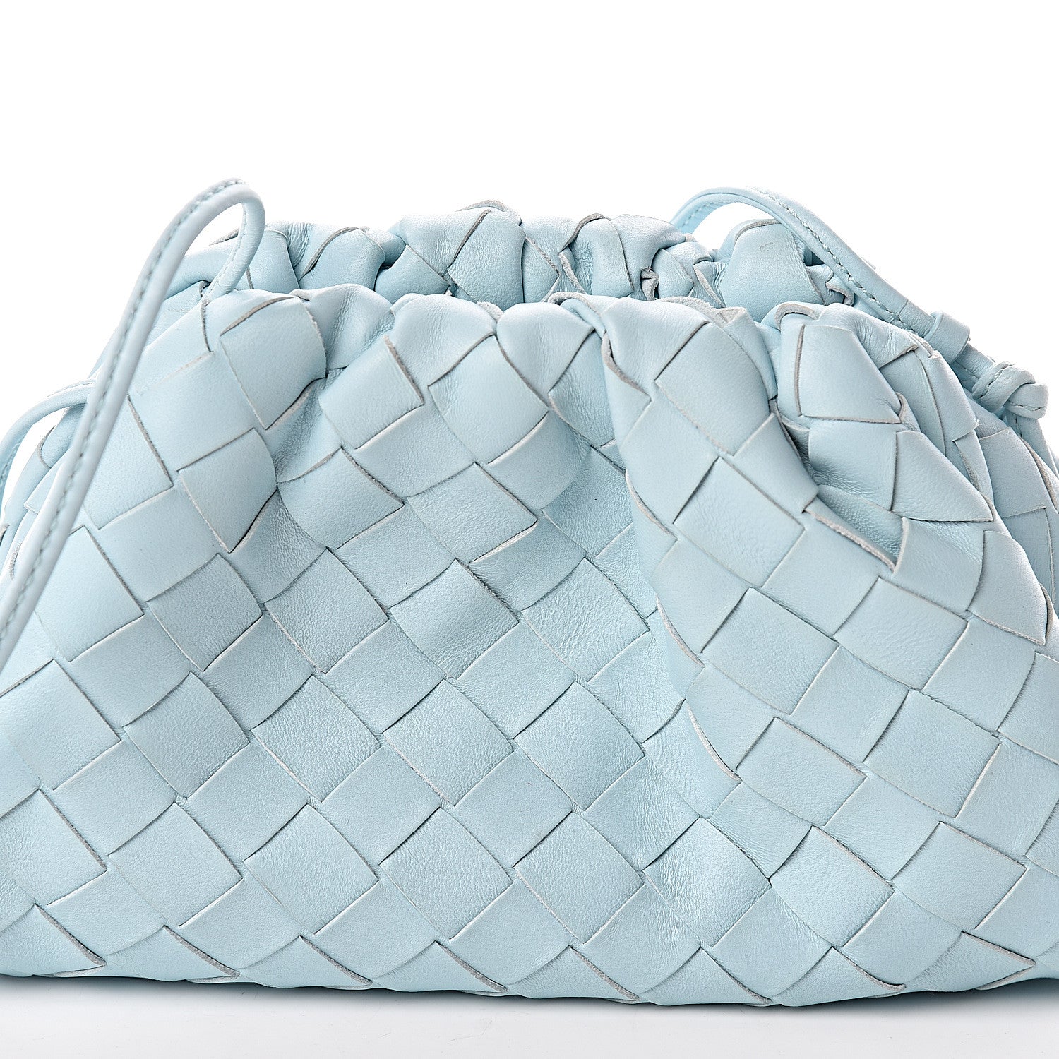 Bottega Veneta Nappa Intrecciato The Mini Pouch Topazio Silver 7 of 9