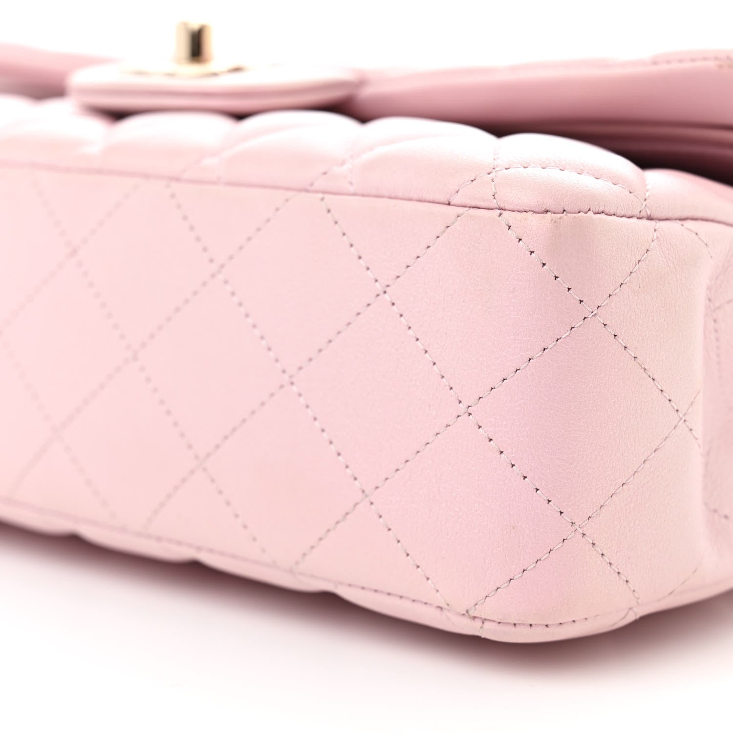 Chanel Iridescent Calfskin Quilted Medium Double Flap Light Pink 10 of 11