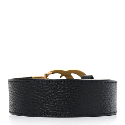 Gucci Calfskin Double G Reversible 37mm Belt 85 34 Black Cocoa 2 of 4