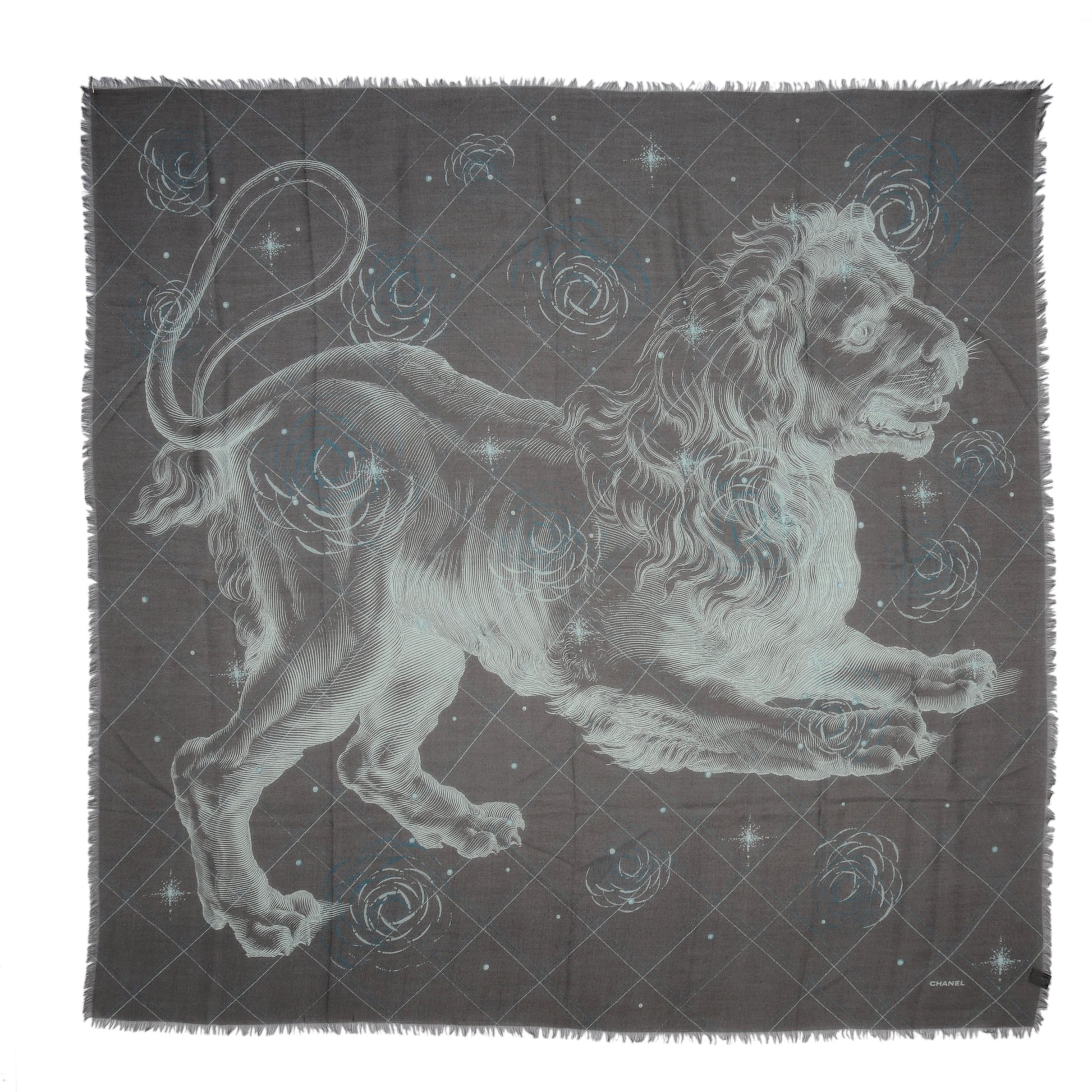 Chanel Silk Lion CC Scarf 2 of 5