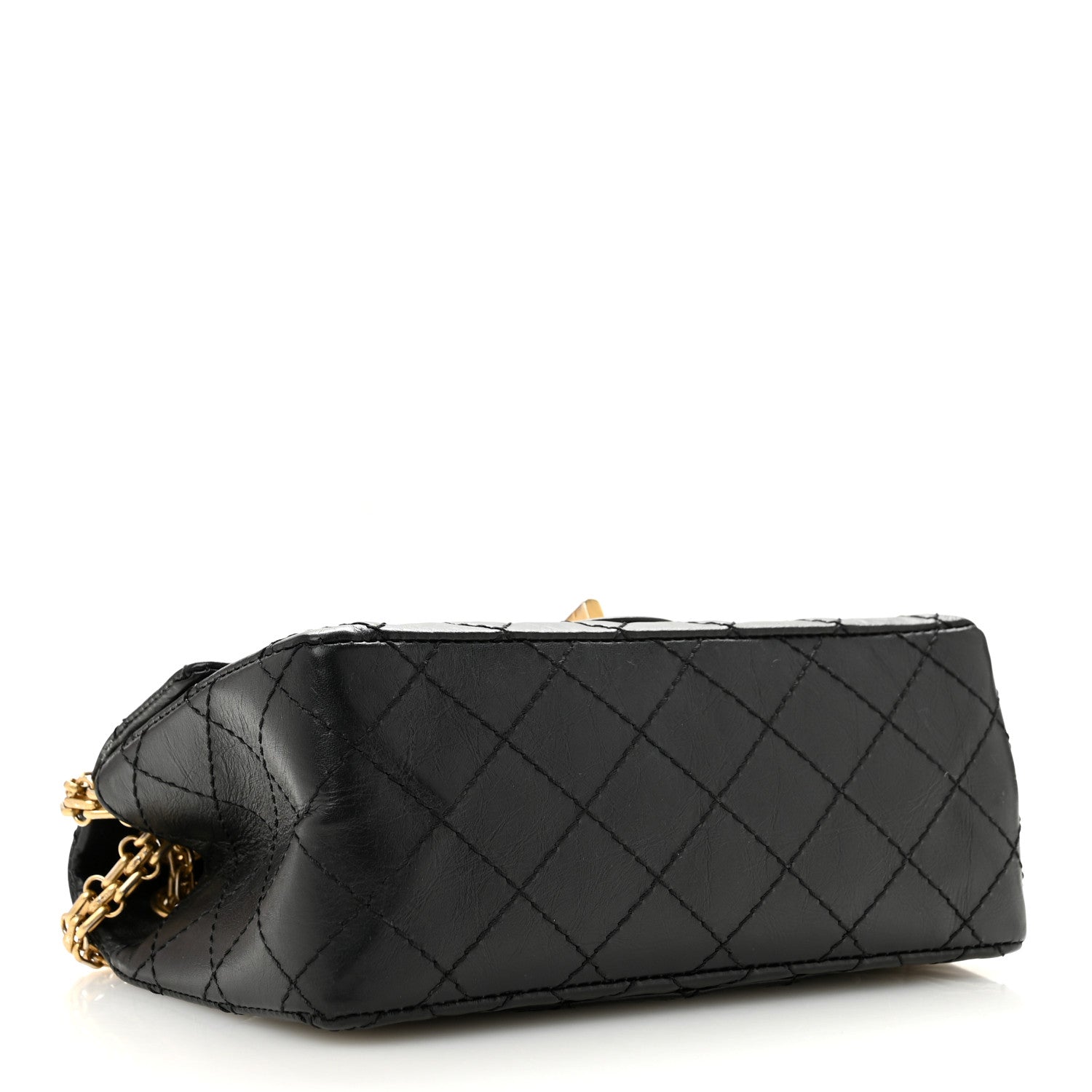Chanel Aged Calfskin Quilted 2.55 Reissue Mini Flap Black 4 of 12