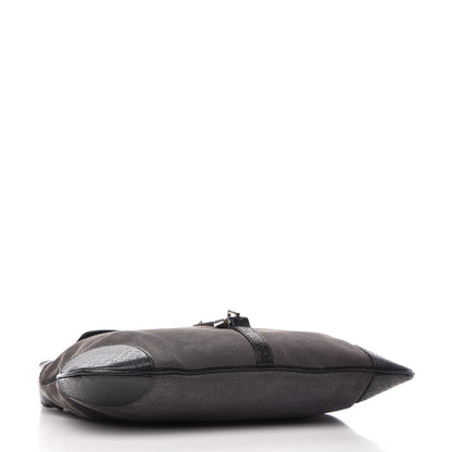 Gucci Calfskin Bamboo Handle Jackie O Hobo Black 4 of 10