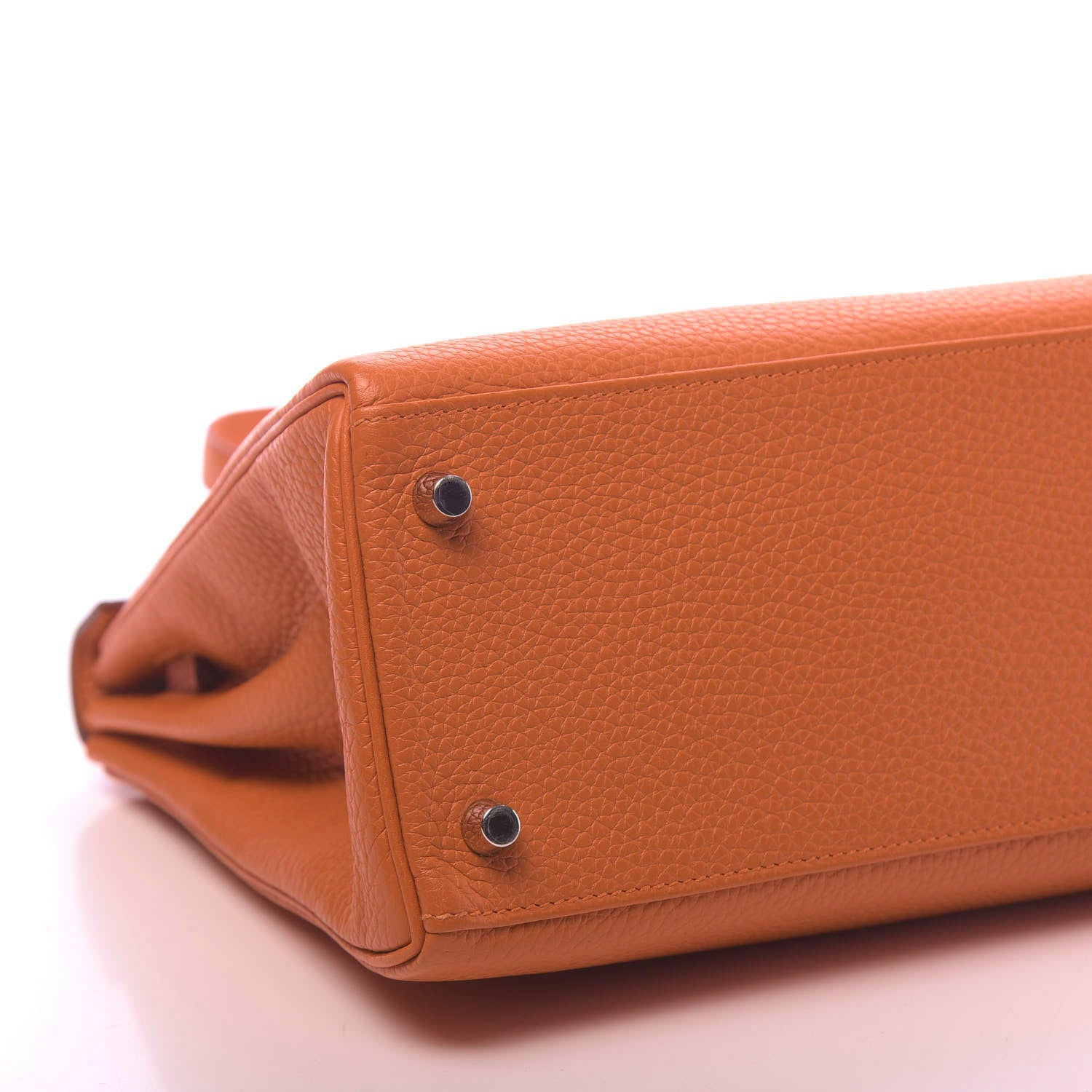 Hermes Taurillon Clemence Kelly Retourne 28 Orange 9 of 11