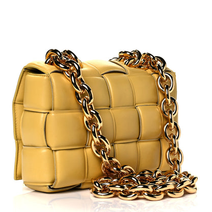 Bottega Veneta Lambskin Maxi Intreccio Padded Chain Cassette Crossbody Bag Butter 3 of 8