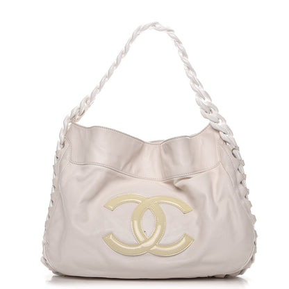 Chanel Calfskin Modern Chain Rhodoid Hobo White 1 of 11
