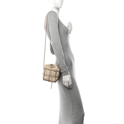 Chanel Lambskin Bucket Chain Drawstring Bag Beige 2 of 10