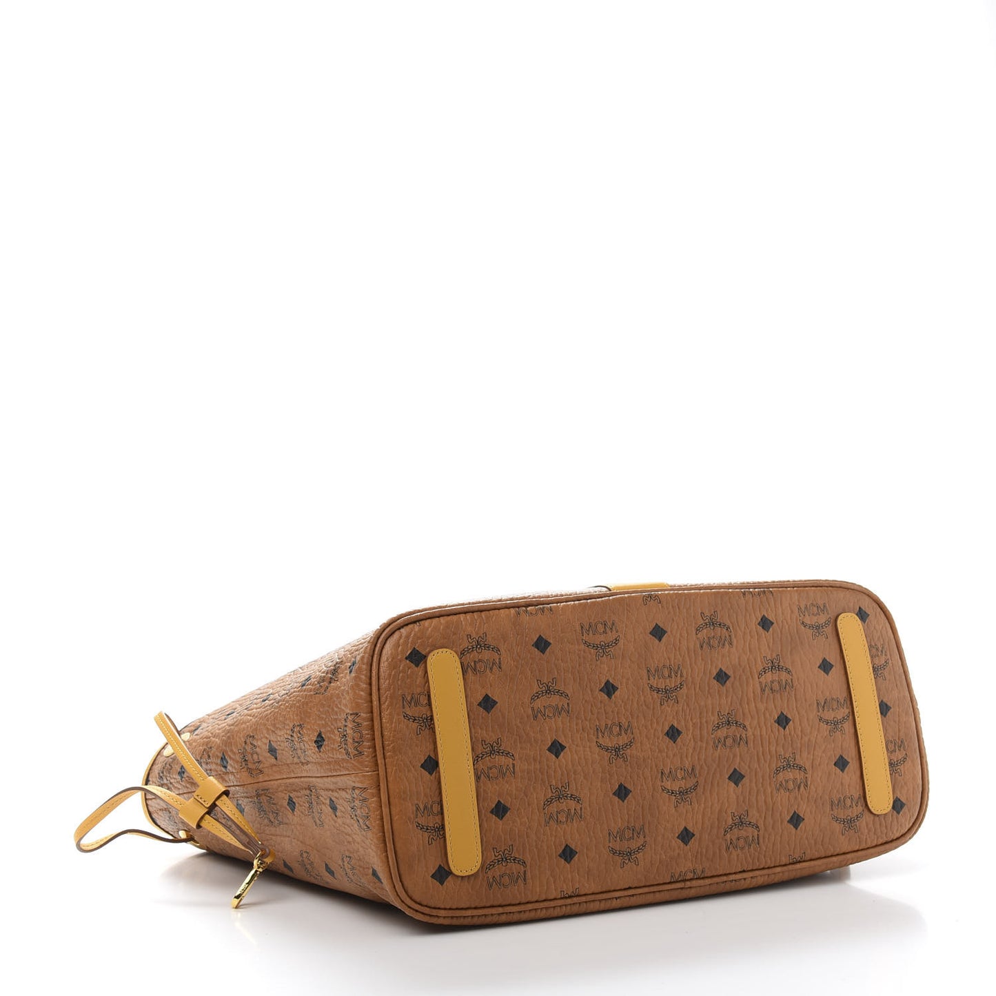 Visetos Medium Liz Reversible Shopper Tote Cognac Yellow