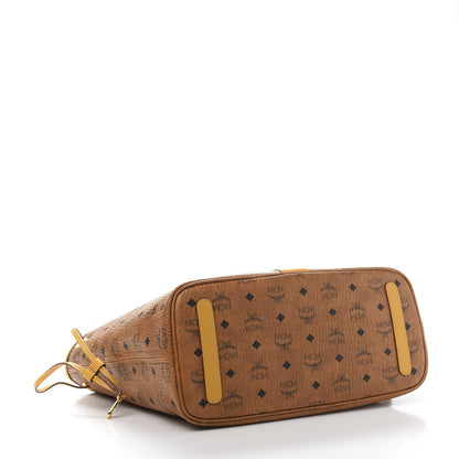 MCM Visetos Medium Liz Reversible Shopper Tote Cognac Yellow 5 of 18