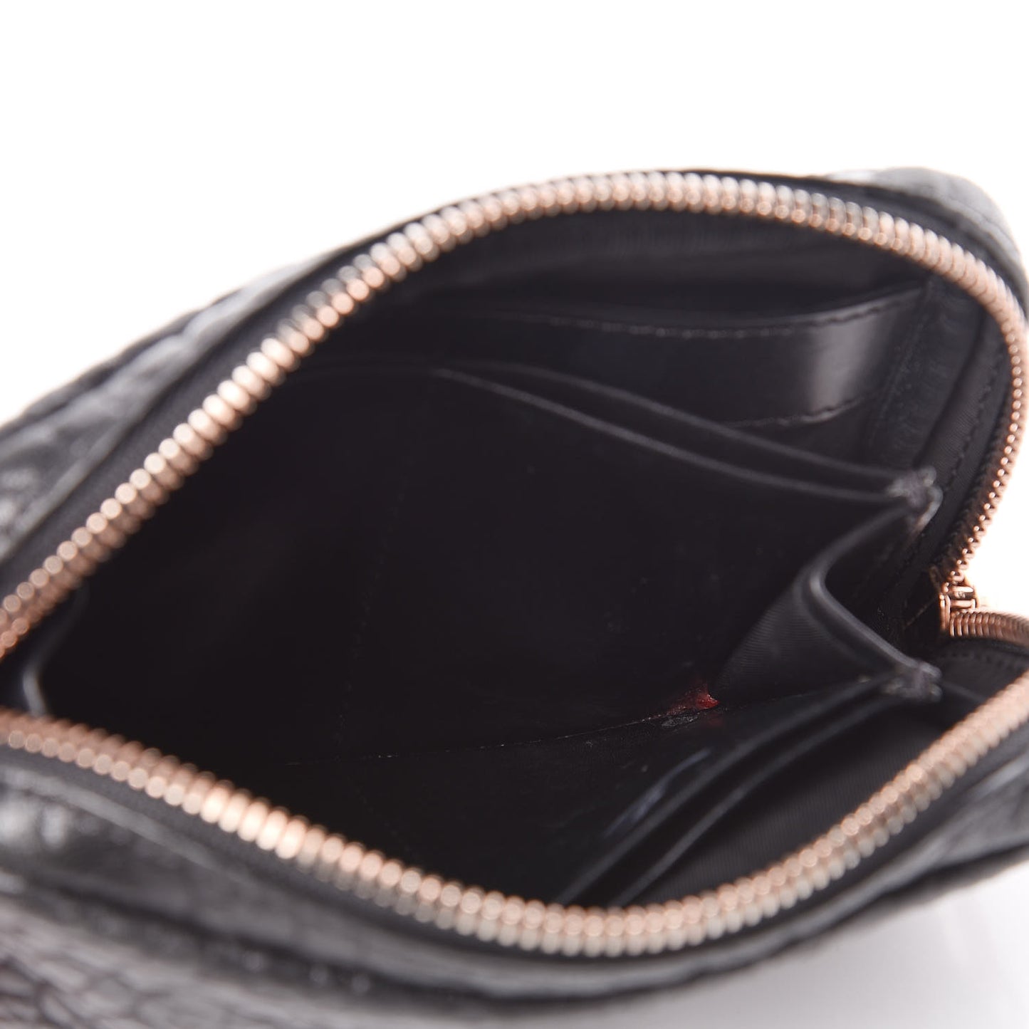 Pebbled Lambskin Large Fumo Clutch Black