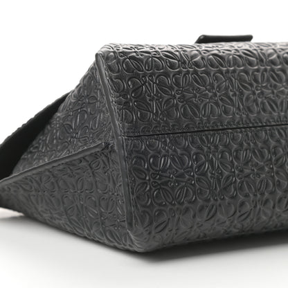 Loewe Goatskin Embossed Avenue Shoulder Bag Black 8 of 11