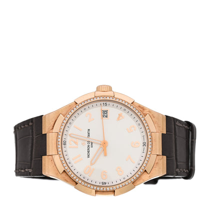 Vacheron Constantin 18K Pink Gold Alligator Diamond Bezel 37mm Overseas Automatic Watch 47560/D01R-9672 2 of 8