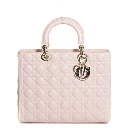 Christian Dior Lambskin Cannage Large Lady Dior Rose Poudre 1 of 8