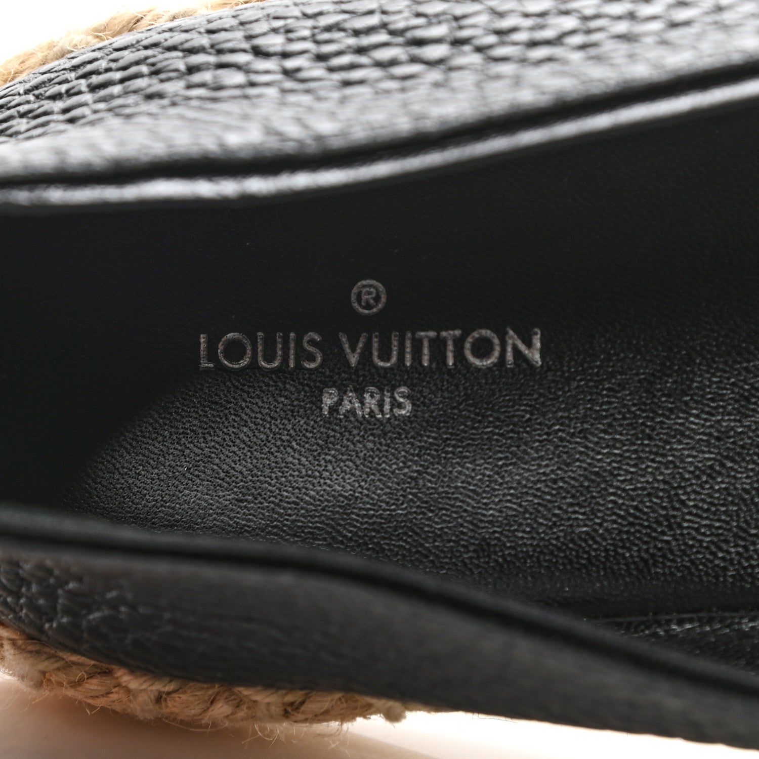 Louis Vuitton Calfskin Tropical Bloom Espadrille Flat 37.5 Black 7 of 9