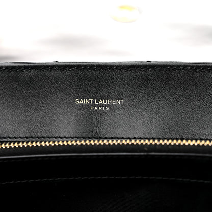 Saint Laurent Calfskin Y Quilted Monogram Medium Loulou Chain Satchel Black 6 of 12