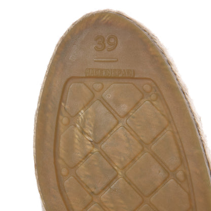 Chanel Iridescent Goatskin CC Espadrille Mules 39 Ivory Black 7 of 10