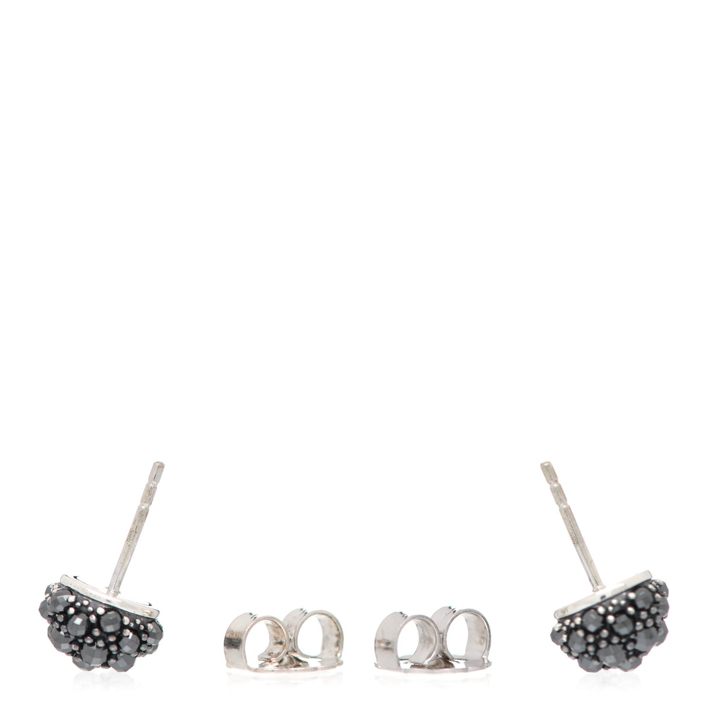 Sterling Silver Hematine Cable Berries Earrings