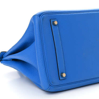 Hermes Taurillon Clemence Birkin 35 Bleu Hydra 9 of 10