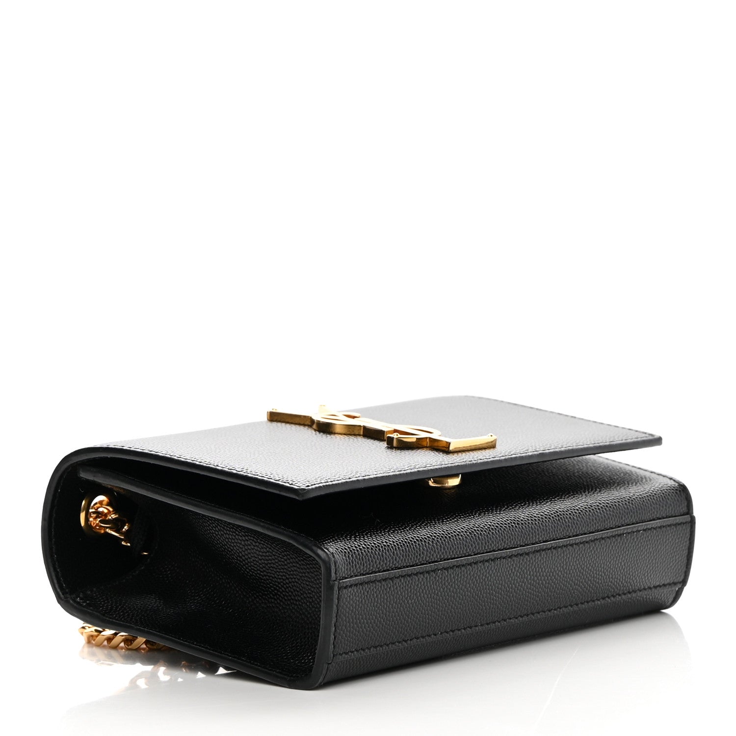 Saint Laurent Grain De Poudre Small Monogram Kate Satchel Black 3 of 12