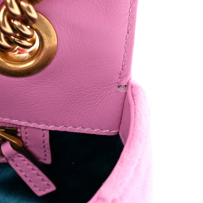 Gucci Velvet Matelasse Marquise Crystals Embroidered Small GG Marmont Shoulder Bag Malva 11 of 11